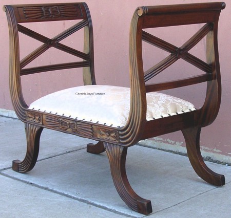 Code: CS 266-M Name: Stoolking Chair Size: W=90 x D=50 x H=78 cm Wood: Solid Mahogany With beautiful upholstery or on request any other type/color of upholstery.